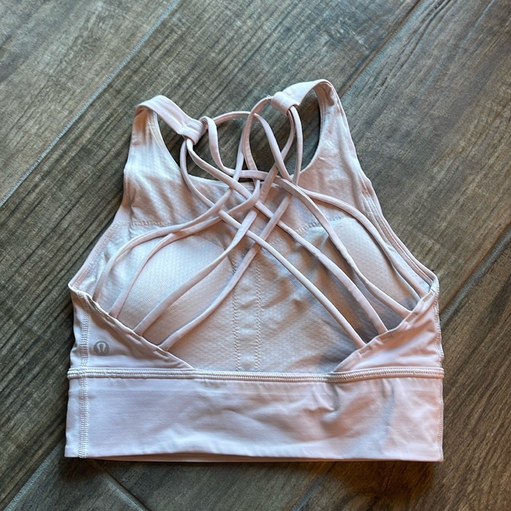 Lululemon high neck bra size 6 strawberry milkshake